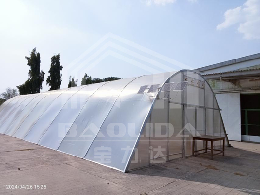 Aanpasbare UV-beschermde polycarbonaatdroging kas met gemakkelijke montage en verstelbare span
