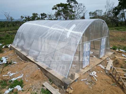 Aanpasbare UV-beschermde polycarbonaatdroging kas met gemakkelijke montage en verstelbare span
