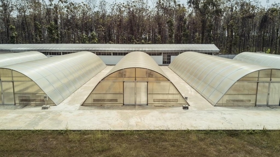 Op maat gemaakte UV-beschermde polycarbonaat zonne-droger kas met binnen buiten schaduwstelsel