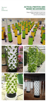 30L 8 Layer 64 Holes Hidroponia Tower Container Microgreens Vertical Hydroponics Greenhouse Systems
