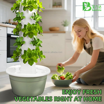 30L 7-Layer Commercial Vertical Hydroponic System with Automatic Pump Aquaponic Growing Tower for Vegetable Production