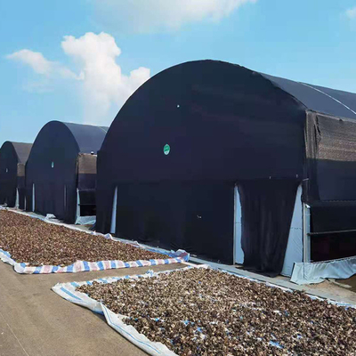 De dubbele Serre Zwart Mesh Mushroom Cultivation In Greenhouses van de Laag Enige Spanwijdte